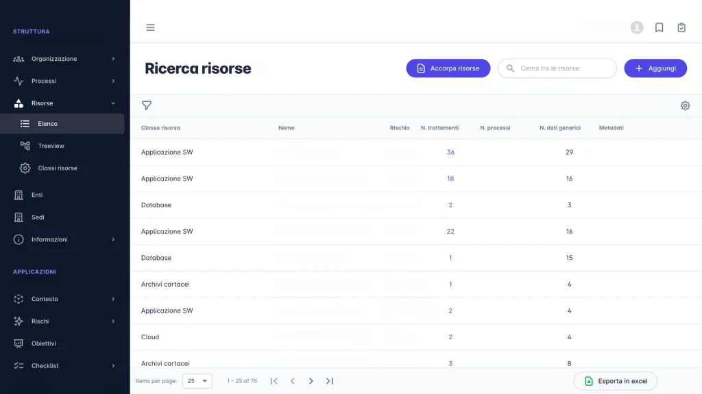 Keymap - Ricerca Risorse